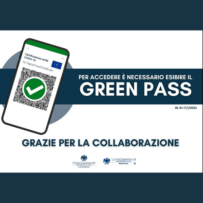 Dal 1° febbraio si accede agli uffici di Confcommercio solo con  green pass