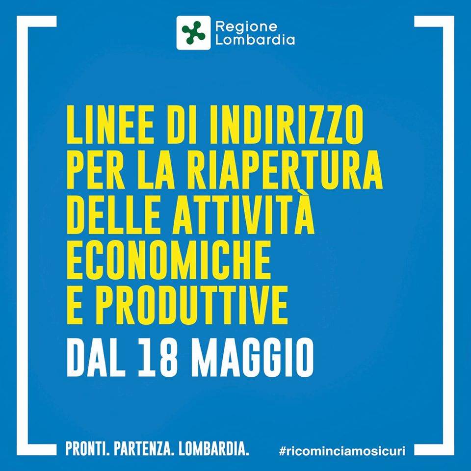 Linee guida per la riapertura delle attività economiche e produttive in Lombardia