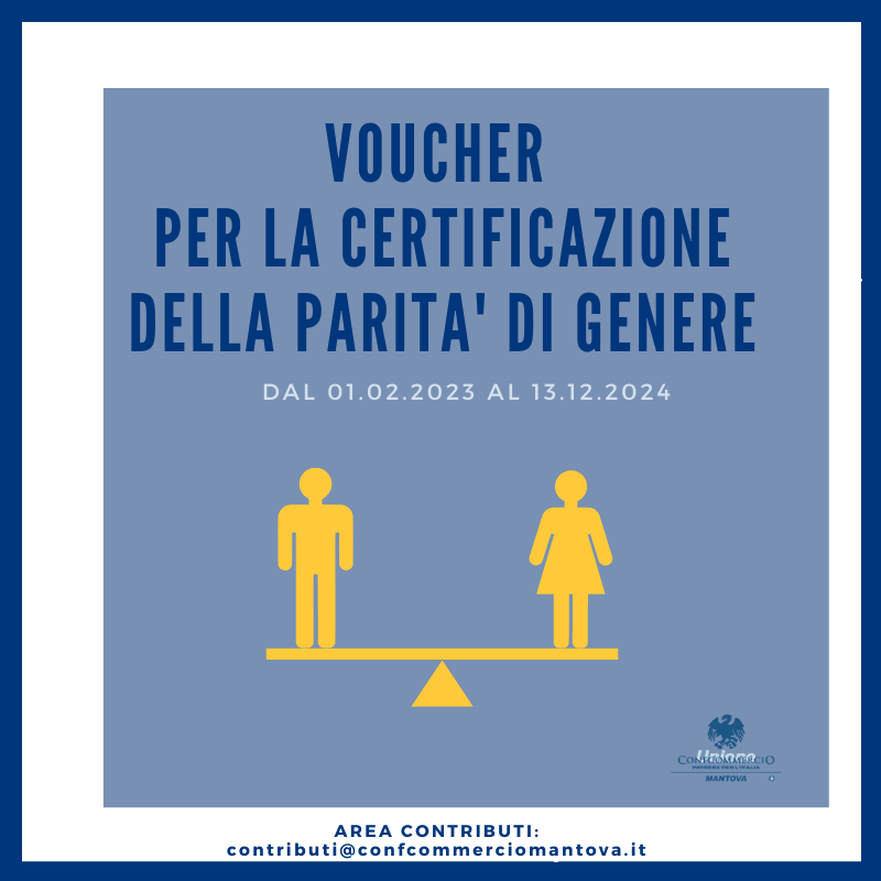 Voucher per la Certificazione della parità di genere 