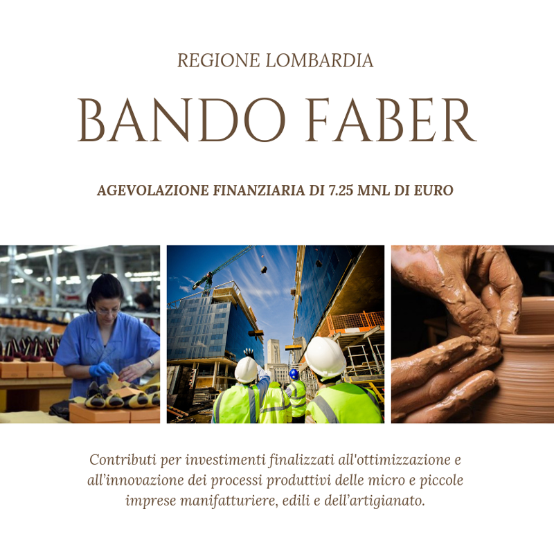 Bando Faber, il 12 luglio riapre lo sportello