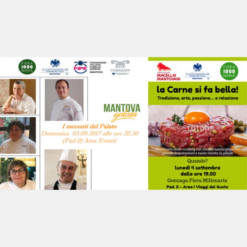 Chef e macellai di Confcommercio Mantova protagonisti in Fiera Millenaria. Domenica 3 e lunedì 4 settembre show cooking, degustazioni e cene ad invito