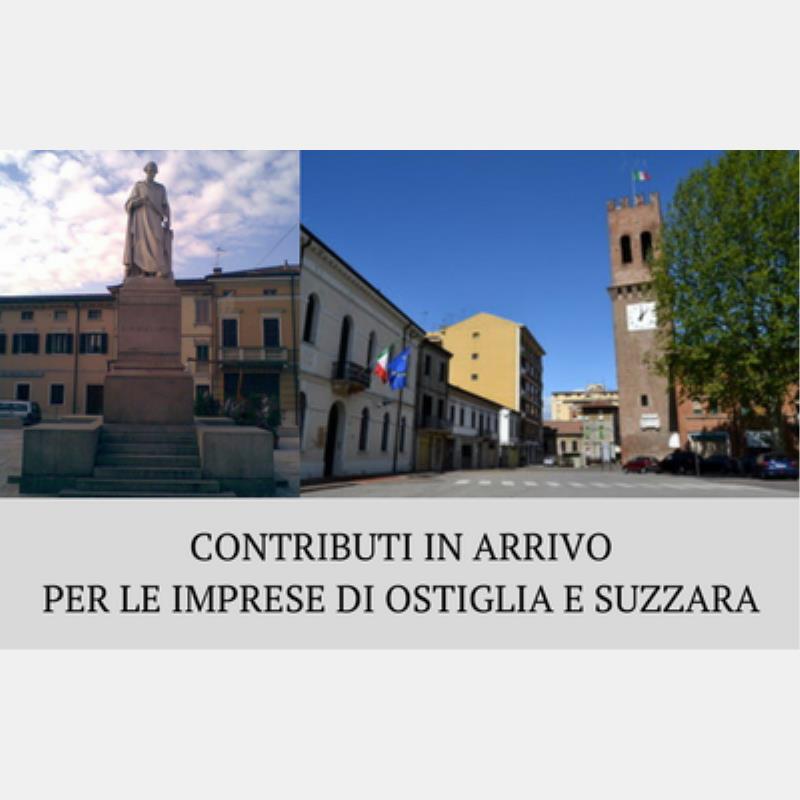 Contributi in arrivo per le imprese di Ostiglia e Suzzara: martedì 5 e mercoledì 6 settembre due incontri con gli operatori