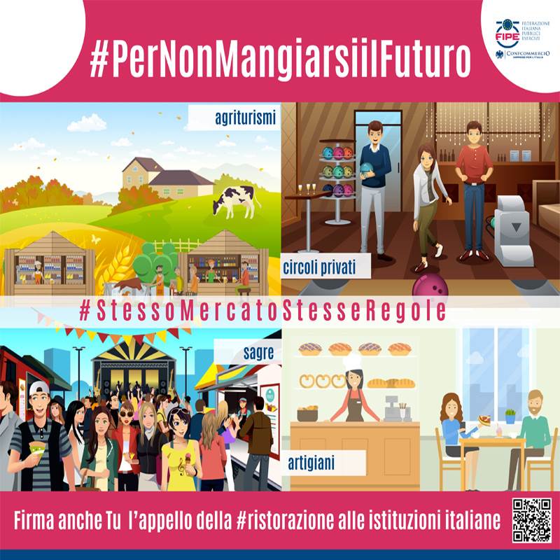 L'appello di Fipe “PER NON MANGIARSI IL FUTURO”. Firma la petizione!