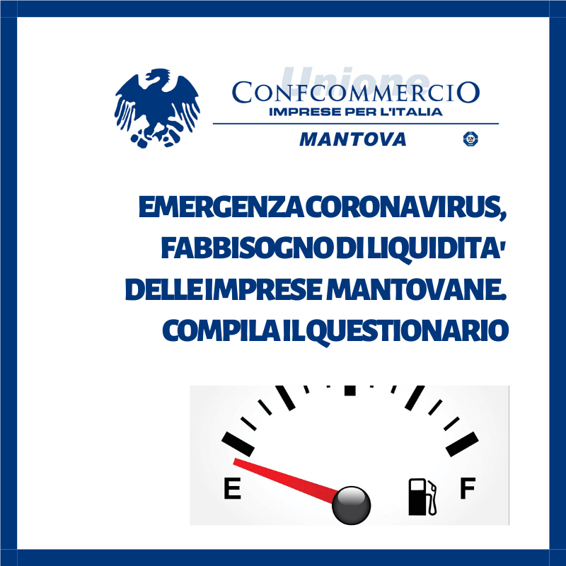 Emergenza Coronavirus, fabbisogno di liquidità delle imprese mantovane - compila il questionario