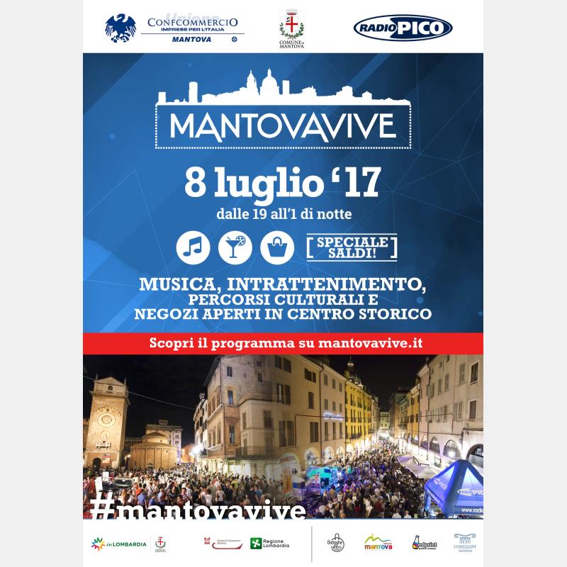 Sabato 8 luglio grande festa d’estate con MANTOVAVIVE