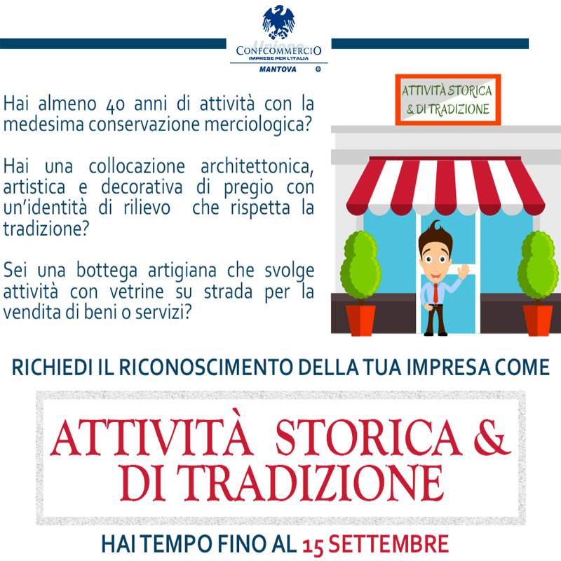 Last call: richiesta di riconoscimento di attività storica entro il 15 settembre